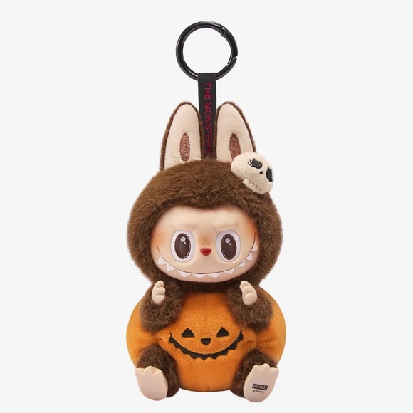 POP MART Halloween Labubu Sitting Pumpkin Vinyl Plush Pendant - Picture 2 of 10